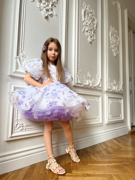 Сукня Адель органза із принтом для дівчинки &mdash; Mini Queenie