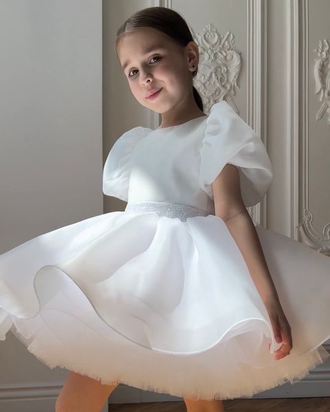 Сукня Адель біла для дівчинки &mdash; Mini Queenie