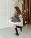 Сукня Айворі з гудзиками чорна гусяча лапка для дівчинки від Mini Queenie &mdash; вигляд 2