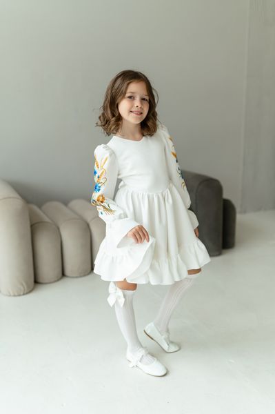 Сукня Нюша з принтом на рукавах для дівчинки &mdash; Mini Queenie