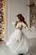 Сукня Неллі з рукавом паєтки золоті для дівчинки від Mini Queenie &mdash; вигляд 2