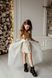 Сукня Неллі з рукавом паєтки золоті для дівчинки від Mini Queenie &mdash; вигляд 1