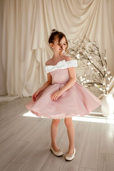Сукня Грейс пудра для дівчинки &mdash; Mini Queenie