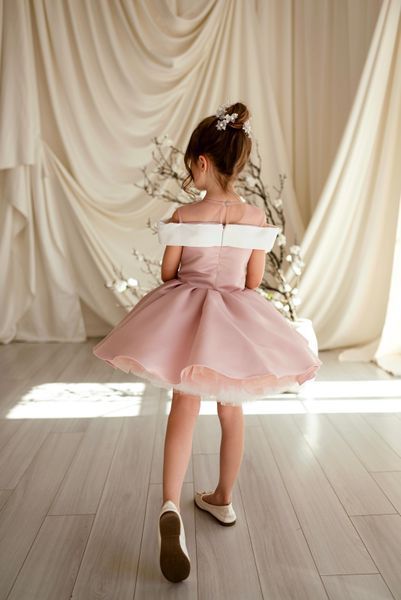 Сукня Грейс пудра для дівчинки &mdash; Mini Queenie