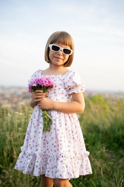 Сукня Ніжність із коротким рукавом для дівчинки &mdash; Mini Queenie