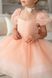 Сукня Аврора органза персикова для дівчинки від Mini Queenie &mdash; вигляд 6