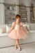 Сукня Аврора органза персикова для дівчинки від Mini Queenie &mdash; вигляд 7