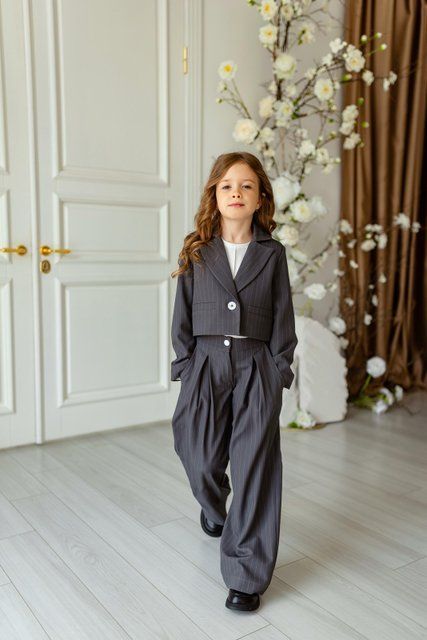 Піджак Трініті зі штанами палаццо для дівчинки &mdash; Mini Queenie