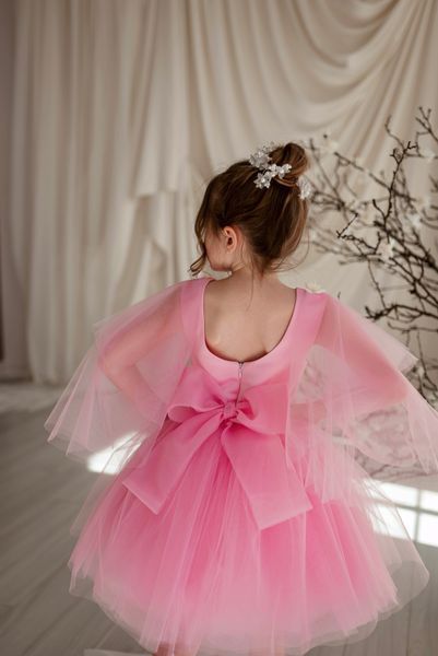 Сукня Піон зі крильцями рожева для дівчинки &mdash; Mini Queenie