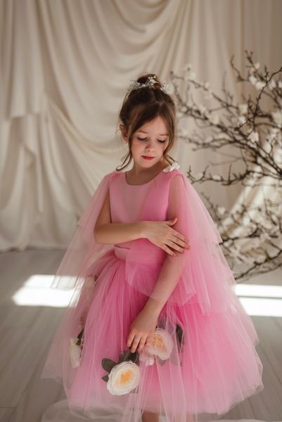 Сукня Піон зі крильцями рожева для дівчинки &mdash; Mini Queenie
