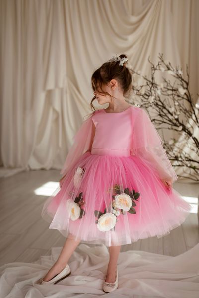 Сукня Піон зі крильцями рожева для дівчинки &mdash; Mini Queenie