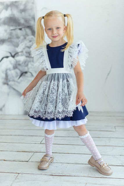 Сукня Софі з під'юбником та фартухом для дівчинки &mdash; Mini Queenie
