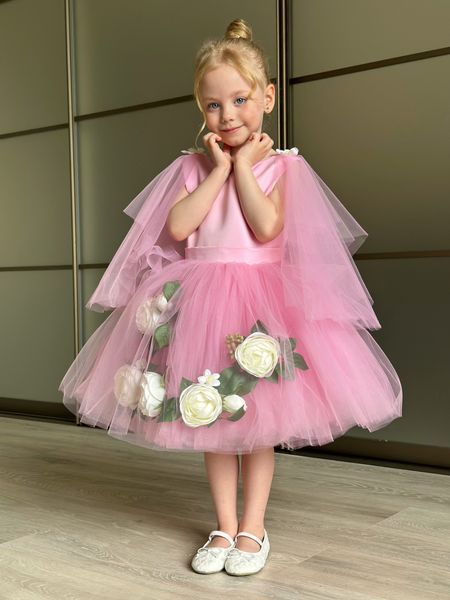 Сукня Піон зі крильцями рожева для дівчинки &mdash; Mini Queenie