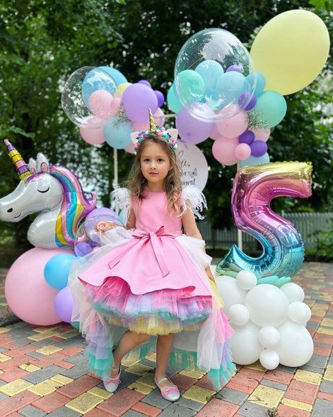 Сукня Бель із спідницею Лілі рожева для дівчинки &mdash; Mini Queenie