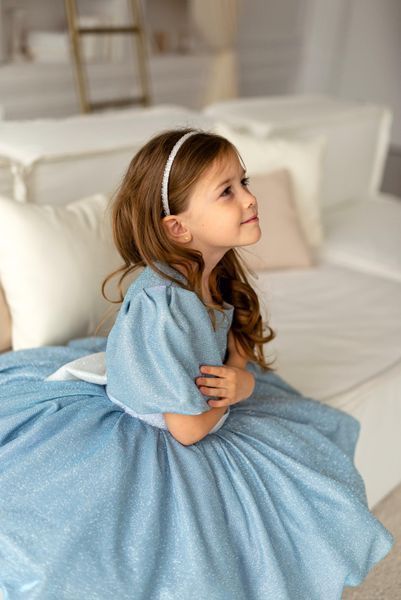 Сукня Адель люрекс блакитна для дівчинки &mdash; Mini Queenie