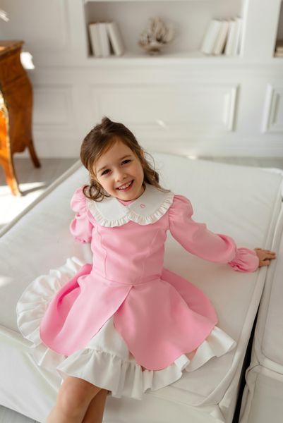 Сукня Айворі міні рожева для дівчинки &mdash; Mini Queenie