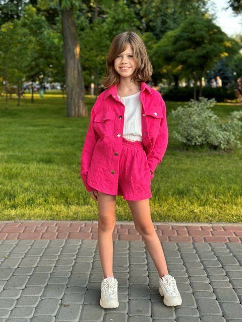 Сорочка та шорти муслін для дівчинки &mdash; Mini Queenie