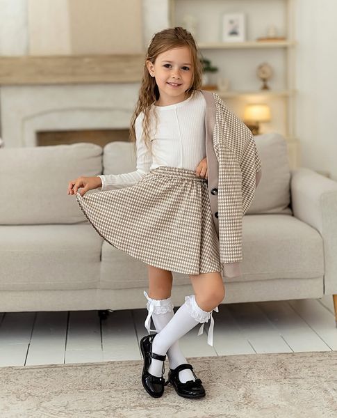 Лонгслів рубчик для дівчинки &mdash; Mini Queenie