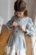 Сукня Айворі з гудзиками сіра гусяча лапка для дівчинки від Mini Queenie &mdash; вигляд 4
