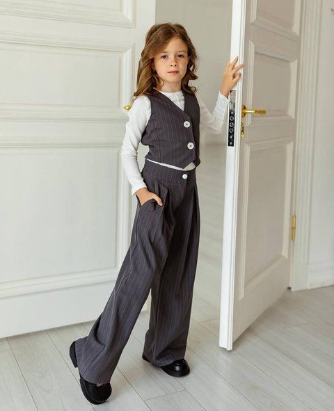 Жилетка та штани палаццо для дівчинки &mdash; Mini Queenie