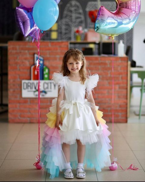 Сукня Бель із спідницею Лілі біла для дівчинки &mdash; Mini Queenie