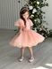 Сукня Зефіка персикова для дівчинки від Mini Queenie &mdash; вигляд 1