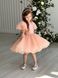 Сукня Зефіка персикова для дівчинки від Mini Queenie &mdash; вигляд 4
