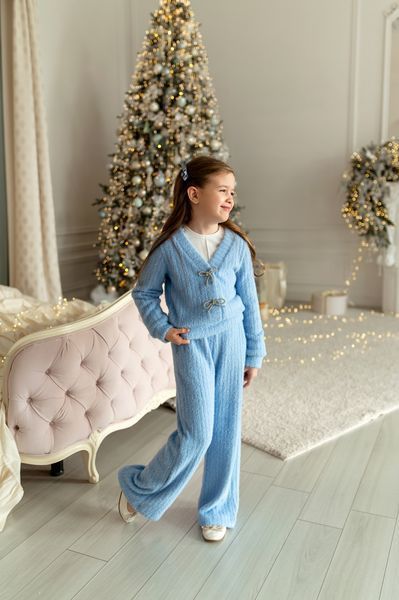 Комплект Олівія кофта та штани блакитний для дівчинки &mdash; Mini Queenie