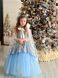 Сукня Ельза пишна з накидкою блакитна для дівчинки від Mini Queenie &mdash; вигляд 1