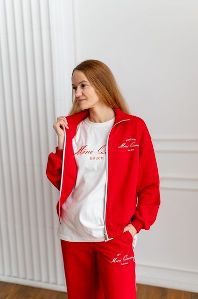Футболка з червоним лого для дівчинки &mdash; Mini Queenie
