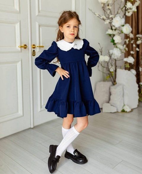 Сукня Кет синя для дівчинки &mdash; Mini Queenie