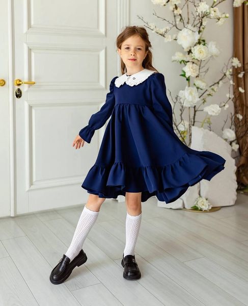 Сукня Кет синя для дівчинки &mdash; Mini Queenie