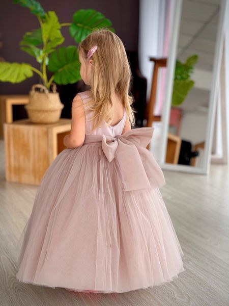 Сукня Піон пудра для дівчинки &mdash; Mini Queenie