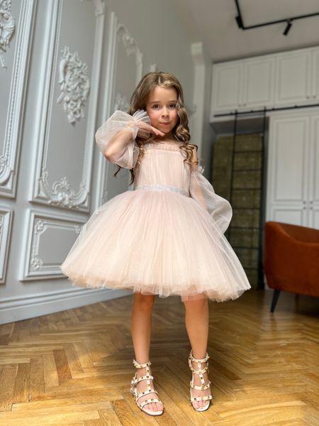 Сукня Тіана бежева для дівчинки &mdash; Mini Queenie