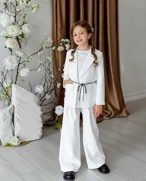 Піджак з поясом і штани палаццо для дівчинки &mdash; Mini Queenie