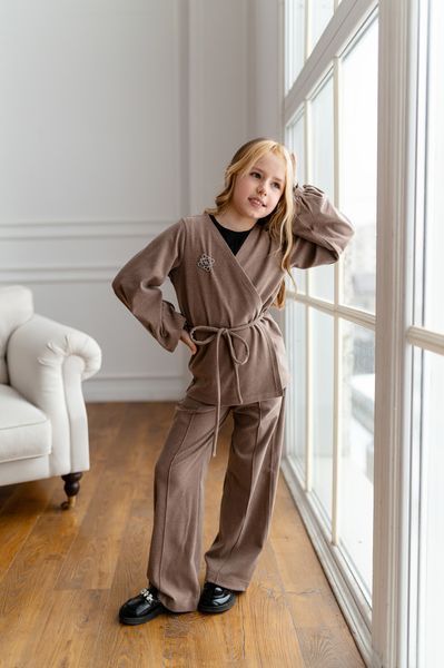 Кардиган та штани кльош для дівчинки &mdash; Mini Queenie