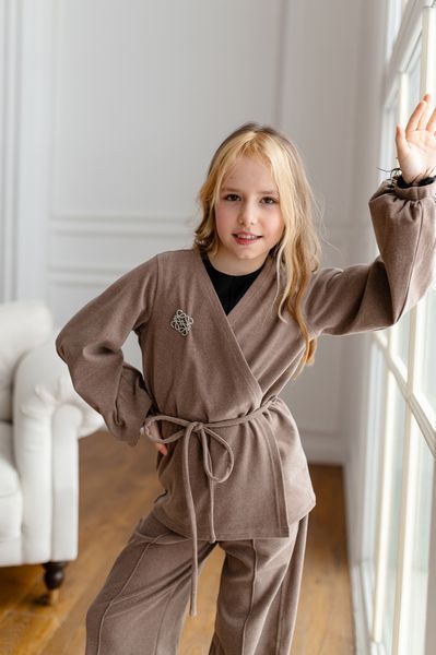 Кардиган та штани кльош для дівчинки &mdash; Mini Queenie