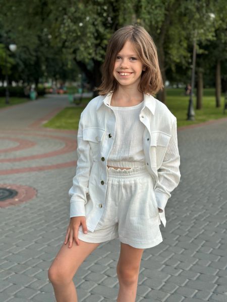 Сорочка та шорти муслін для дівчинки &mdash; Mini Queenie