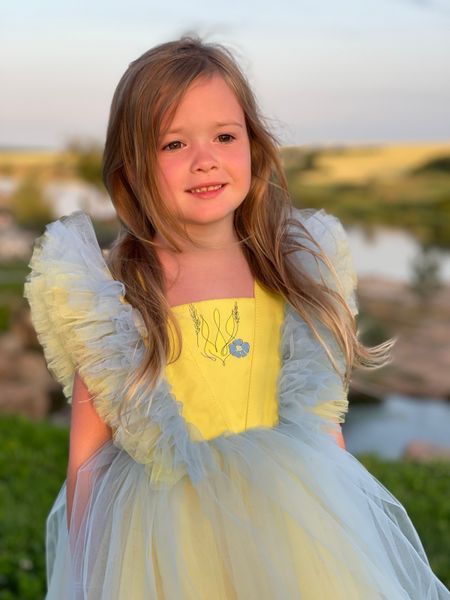 Сукня Україна з гербом жовто-блакитна для дівчинки &mdash; Mini Queenie