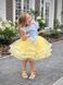 Сукня Україна з мереживом жовто-блакитна для дівчинки від Mini Queenie &mdash; вигляд 2