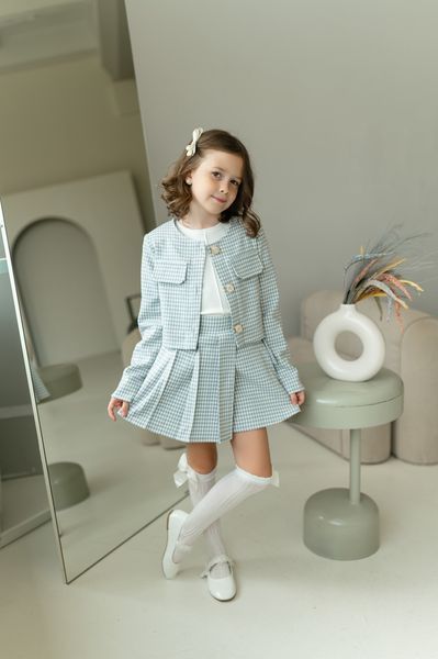 Укорочений піджак та спідниця міні для дівчинки &mdash; Mini Queenie