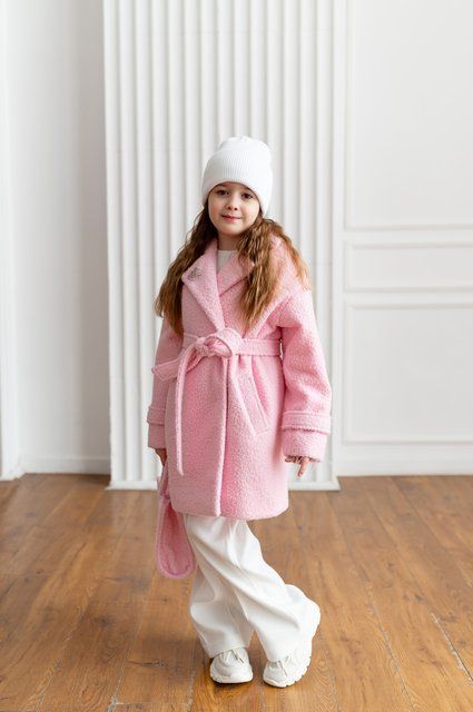 Пальто Фібі букле для дівчинки &mdash; Mini Queenie