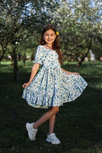 Сукня Ніжність із коротким рукавом для дівчинки &mdash; Mini Queenie