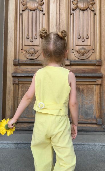 Жилетка та штани льон для дівчинки &mdash; Mini Queenie