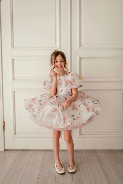 Сукня Адель органза із принтом для дівчинки &mdash; Mini Queenie