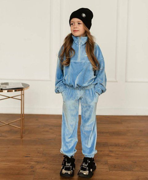 Спортивний костюм Мішель велюровий для дівчинки &mdash; Mini Queenie
