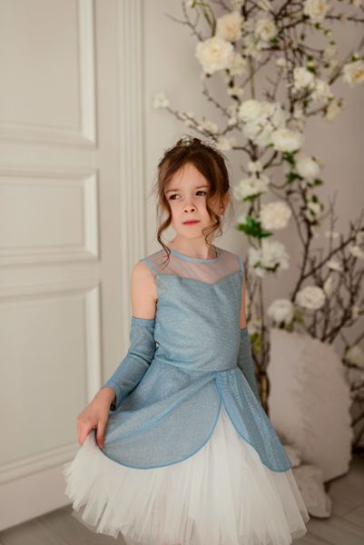 Сукня Айворі люрекс для дівчинки &mdash; Mini Queenie