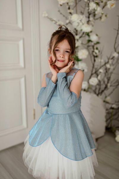 Сукня Айворі люрекс для дівчинки &mdash; Mini Queenie