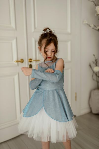 Сукня Айворі люрекс для дівчинки &mdash; Mini Queenie