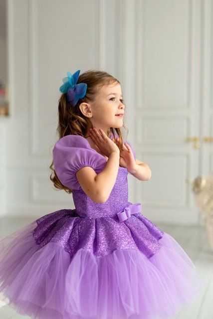 Сукня Аврора фіолетова для дівчинки &mdash; Mini Queenie